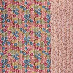 Printed Quilted Double Gauze GLADYS 3J / MADINO 1J Petal / Pink